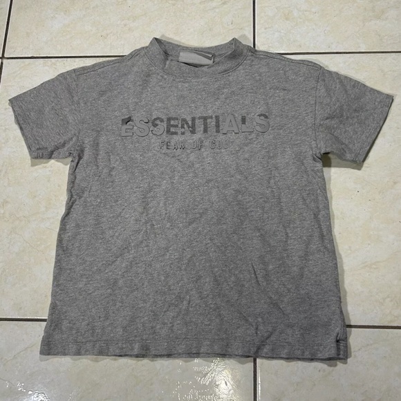 Essentials Fear Of God Kids shirt (Sz 8m) DAMAGE - Picture 1 of 10